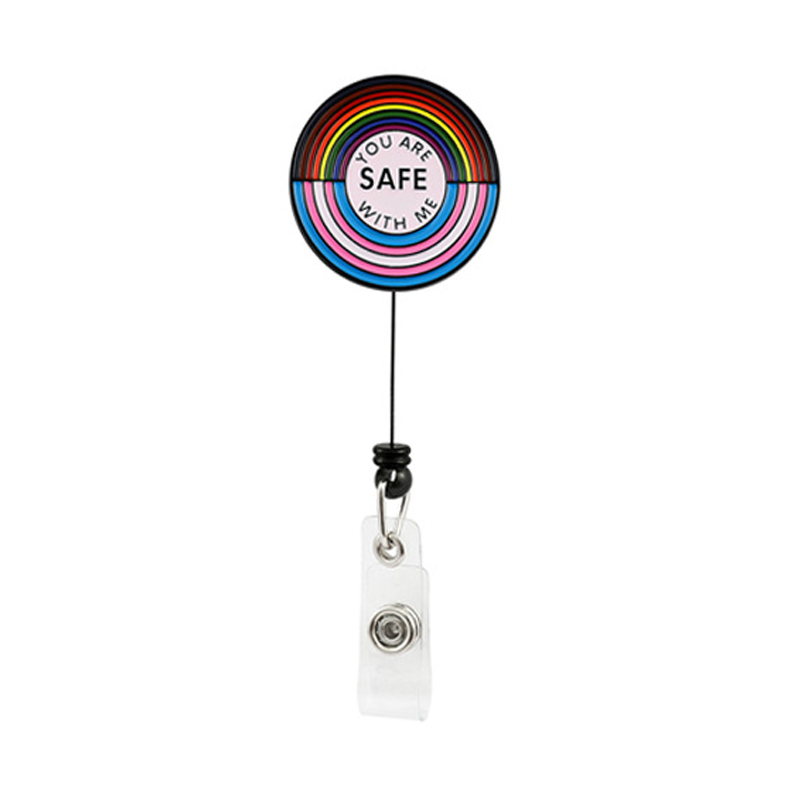 You are safe with ME' Enamel Brooch Pins Pendant